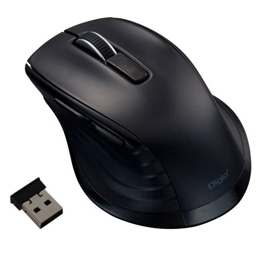 ナカバヤシ　Digio2　無線静音5ボタンBlueLEDマウス/ブラック　MUS-RKF226BK
