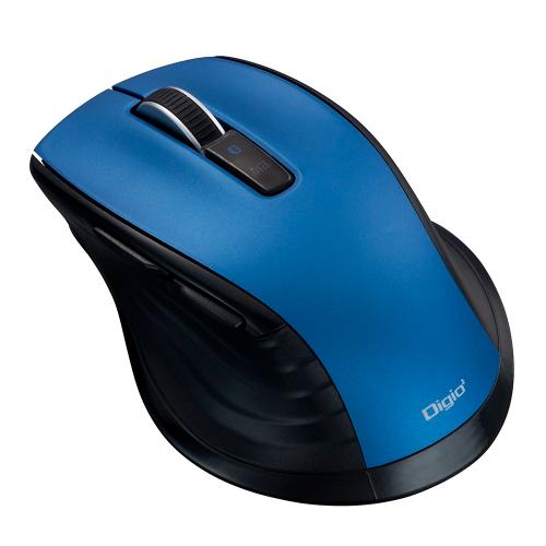 ナカバヤシ　Digio2　BT静音5ボタンBlueLEDマウス/ブルー　MUS-BKF228BL