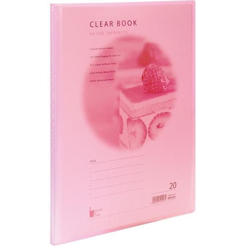 ナカバヤシ　クリアブック／ウォーターカラーＡ４判２０Ｐピンク　CBE3032P