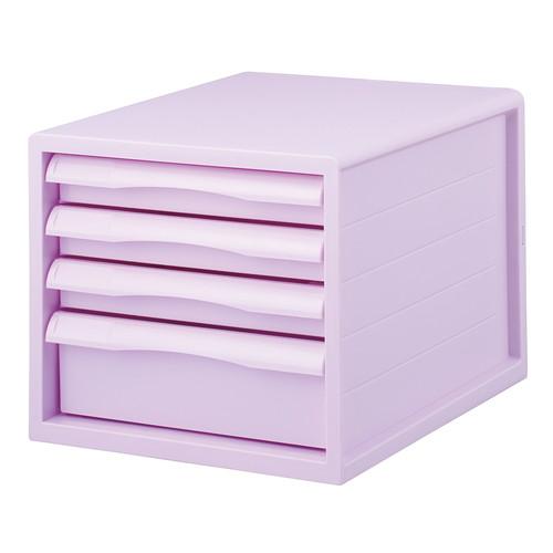 ナカバヤシ　ＦＩＴ　ＣＯＬＯＲ　Ａ４レターケース４段　ＰＩ　ピンク　A4E-FC04-PI