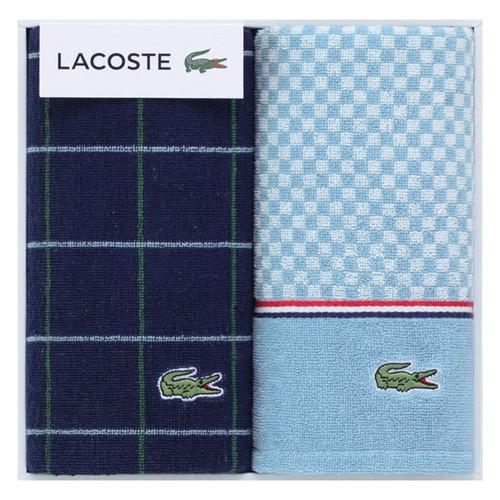 ラコステ Lコンセール フェイスタオル2P ダークブルー LF25193_DB(A4)ギフト包装・の...