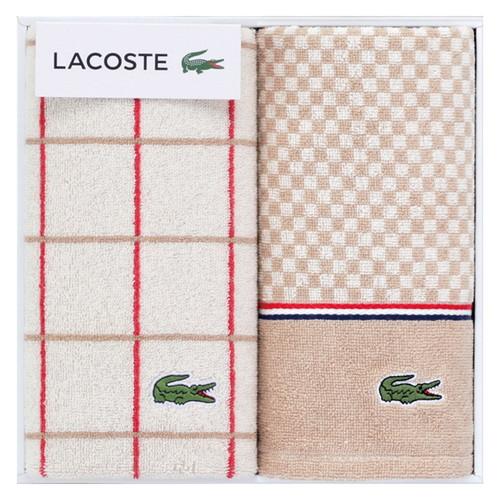 ラコステ Lコンセール フェイスタオル2P アイボリー LF25193_I(A4)ギフト包装・のし紙...