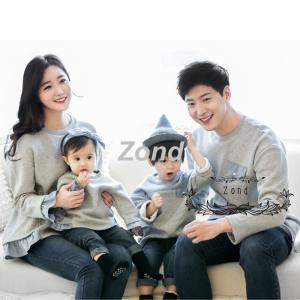 家族服 お揃いコーデ スウェット 厚手 裏起毛 親子ペア ペアルック ご家族 秋冬服 暖か 子供服 可愛い カジュアル ルームウェア 人気 オシャレ 韓国ファション