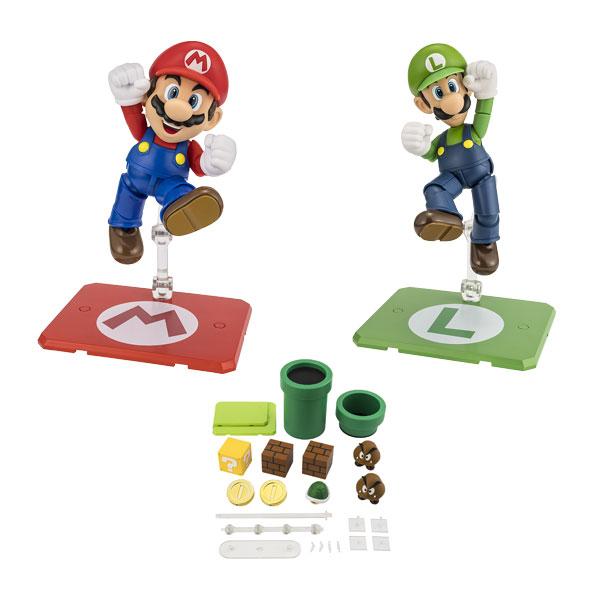 送料無料◆S.H.Figuarts SUPER MARIO 3種セット (マリオ/ルイージ/スーパー...