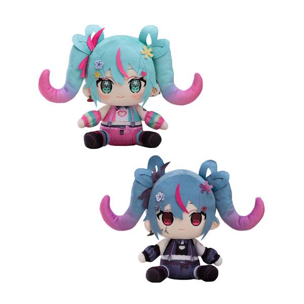 送料無料◆初音ミク ぬいぐるみ デコミク 2種セット (ライトネス/ダークネス) グッドスマイルカン...