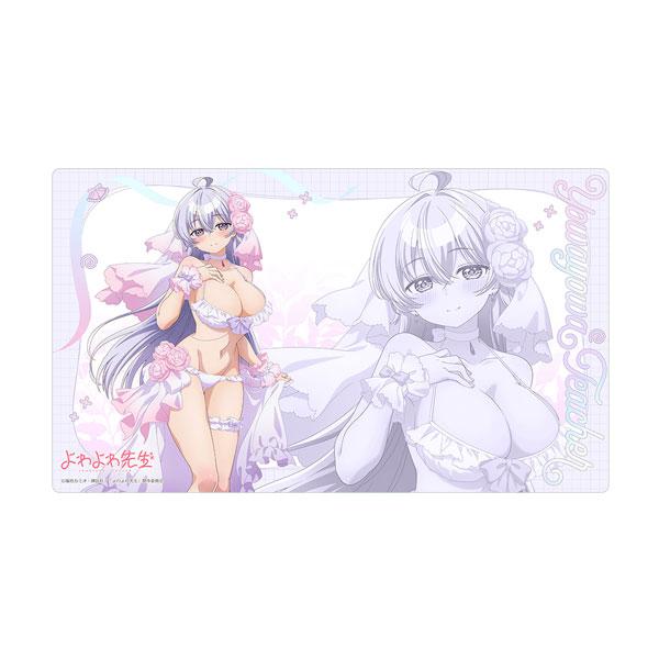 カーテン魂 『よわよわ先生』 描き下ろしラバーマット (鶸村ひより/ウエディング水着) 【12月予約...