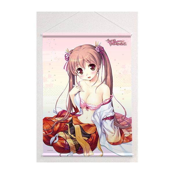 送料無料◆カーテン魂 『千の刃濤、桃花染の皇姫』B2タペストリー(椎葉古杜音/巫女服はだけ)Wスエー...