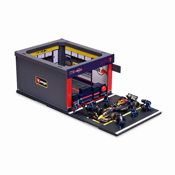 BURAGO 1/43 F-1 PIT PASS SET オラクル レッドブル レーシング PIT ...
