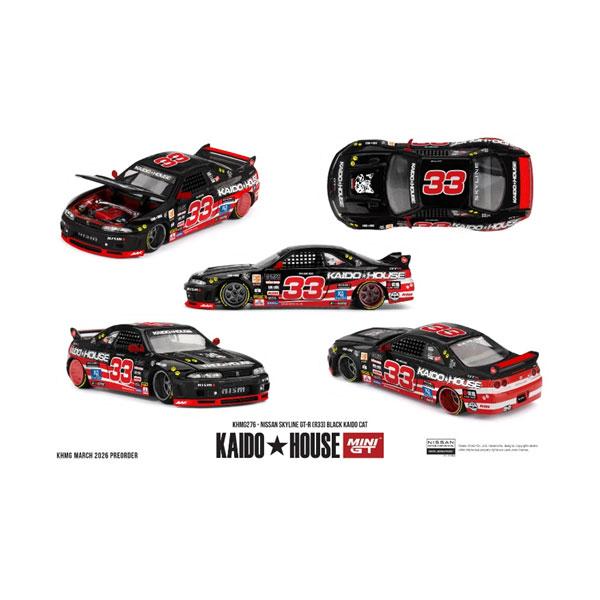 MINI-GT 1/64 Nissan スカイライン GT-R R33 Black Kaido Ca...