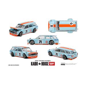 MINI-GT 1/64 ダットサン 510 GULF Wagon V1(右ハンドル) ミニカー KHMG302 【未定予約】