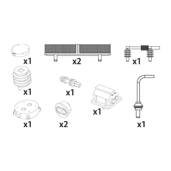 TW-HO-EL002 トラムウェイ 交流・交直流機用屋上パーツ p0107-M09 (成型色：白、...