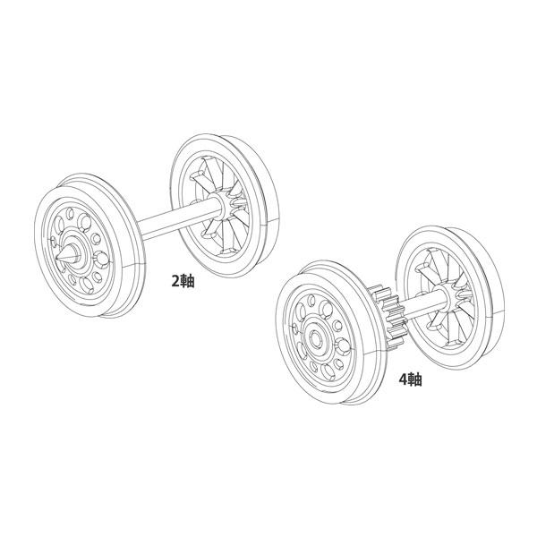 TW-HO-EL004 トラムウェイ スポーク、ボックス輪心車輪 1両分 (EF61用) 1/80ス...