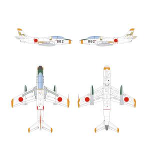 プラッツ 1/72 航空自衛隊 T-1B 初期塗装全面白 プラモデル AC-73