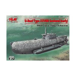 再販 ICM 1/72 ドイツ Uボート XXVIIB ゼーフント 特殊潜航艇 前期型 プラモデル S006 【7月予約】｜digitamin