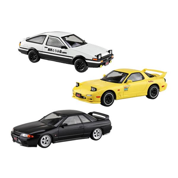 送料無料◆アオシマ 楽プラ スナップキット 1/32 頭文字D 3種セット(拓海のハチロク/啓介のF...