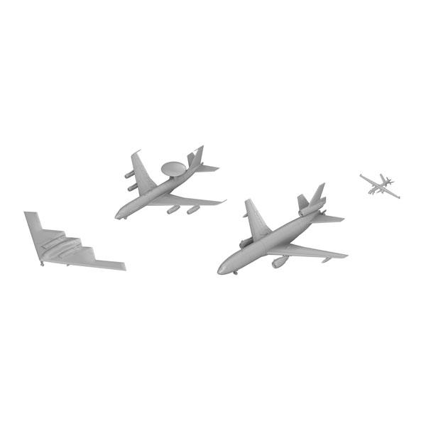 ピットロード 1/700 アメリカ空軍機セット8 (B-2A戦略爆撃機、E-3G早期警戒管制機、KC...