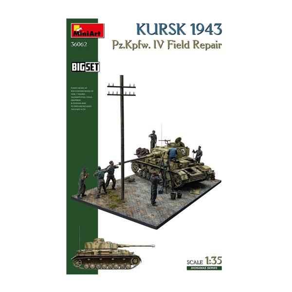 送料無料◆ミニアート 1/35 クルスク 1943年 IV号戦車 野戦修理 ビッグセット プラモデル...
