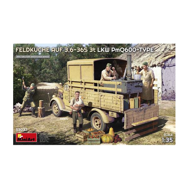送料無料◆ミニアート 1/35 フェルトキュッヘ 3.6-36S 3tトラック PmQ600型 プラ...