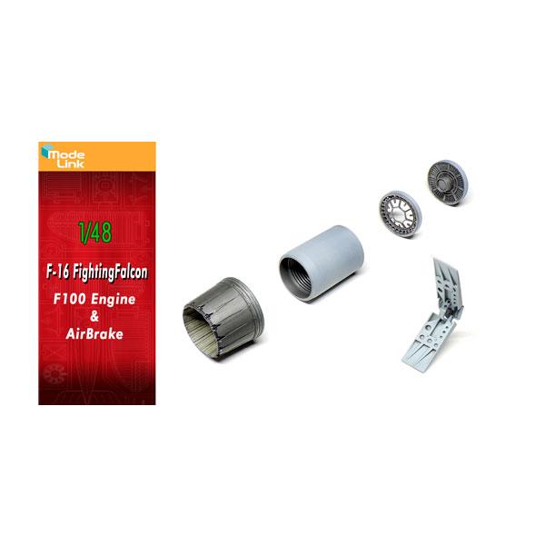 モデリンク V1models 1/48 F-16 ファイティングファルコン F100エンジン＆エアブ...