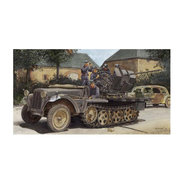 送料無料◆ドラゴン 1/35 WW.II ドイツ軍 Sd.Kfz.10/4 1トンハーフトラック 2...
