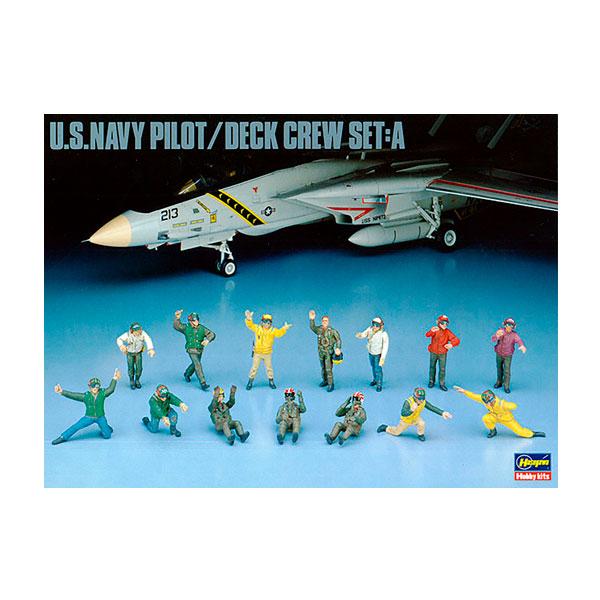 再販 ハセガワ 1/48 エアクラフトインアクションシリーズ アメリカ ネイビーパイロット/デッキク...