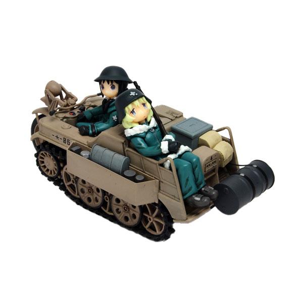 再販 プラッツ 1/35 少女終末旅行 ケッテンクラート w/チト&amp;ユーリ フィギュア2体セット プ...