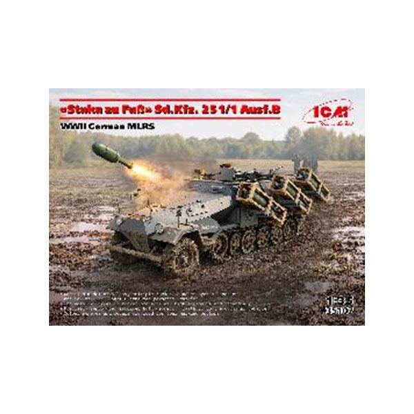 送料無料◆ICM 1/35 Sd.Kfz. 251/1 Ausf.B 多連装ロケットランチャー搭載型...