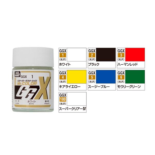 GSIクレオス Mr.カラーGGX 7種セット (ホワイト/ブラック/ハーマンレッド/キアライエロー...