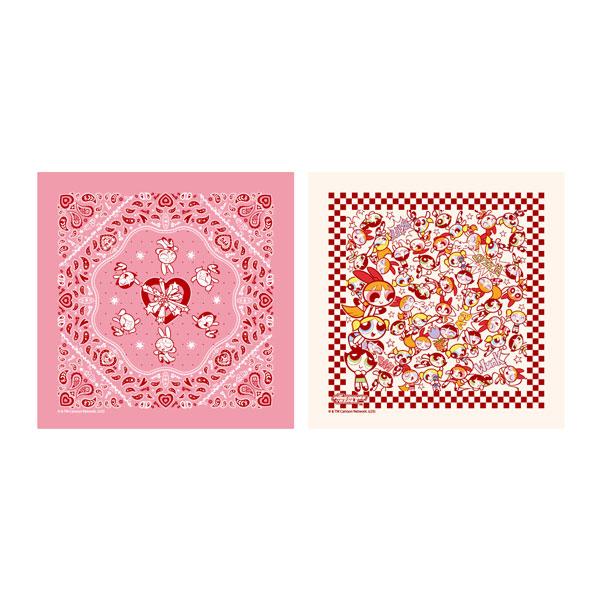 パワーパフガールズ バンダナハンカチ 2種セット(ペイズリーVer./チェッカーVer.) セット商...