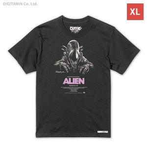 送料無料◆エイリアン ビッグチャップ Tシャツ ブラック/ XL Artwork by Rockin’Jelly Bean GEEK LIFE （ZG80146）｜digitamin