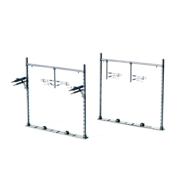 23-067-1 KATO カトー 複線ワイド鋼管ビーム架線柱 (灰・12本入) Nゲージ 鉄道模型...