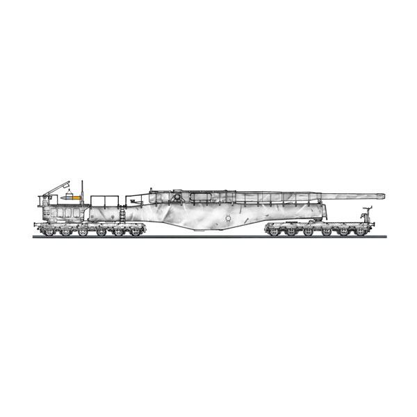 ハセガワ 1/72 ドイツ列車砲 K5(E) レオポルド “冬季迷彩” w/フィギュア プラモデル ...