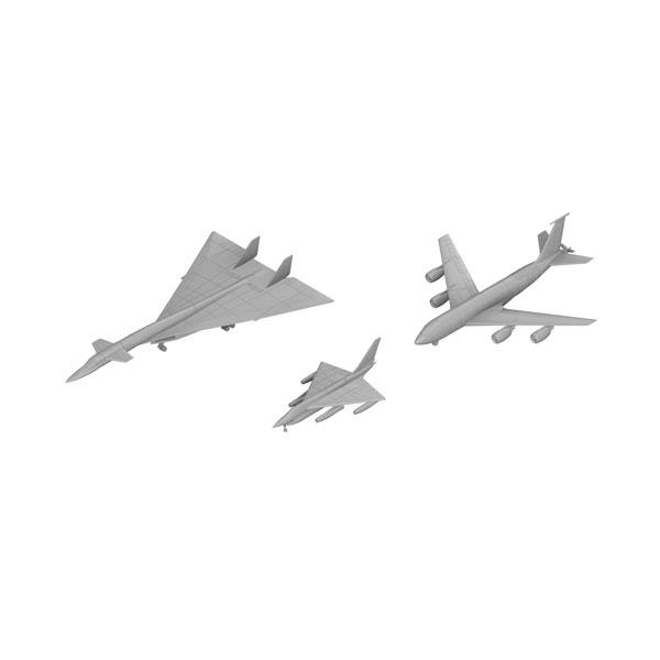 ピットロード 1/700 アメリカ空軍機セット7 (XB-70試作戦略爆撃機、B-58戦略爆撃機、K...