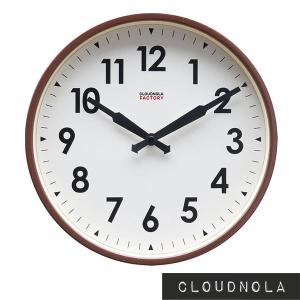 クラウドノラ ファクトリー ステーションクロック 30cm ブラウン 茶色 壁掛け時計 掛け時計 おしゃれ CLOUDNOLA Factory Clock｜digstore