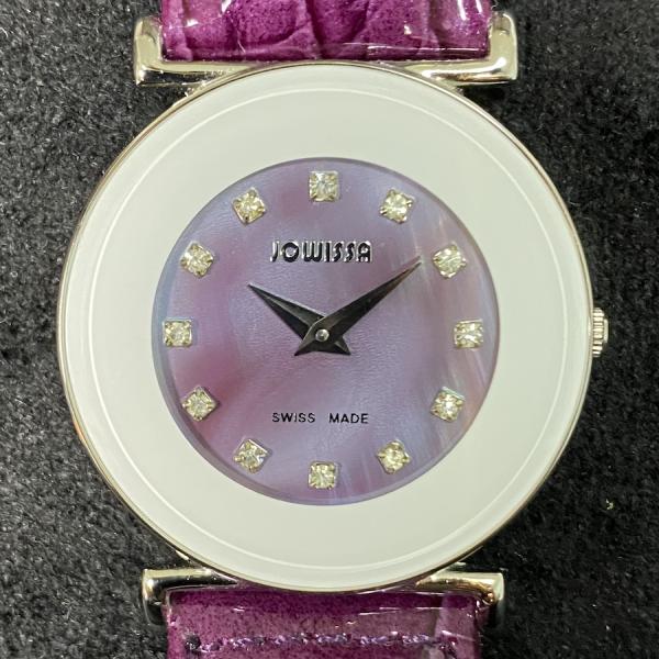 【正規品】ヨヴィッサ (JOWISSA) エレガンス マザーオブパール パープル 腕時計 スイス製