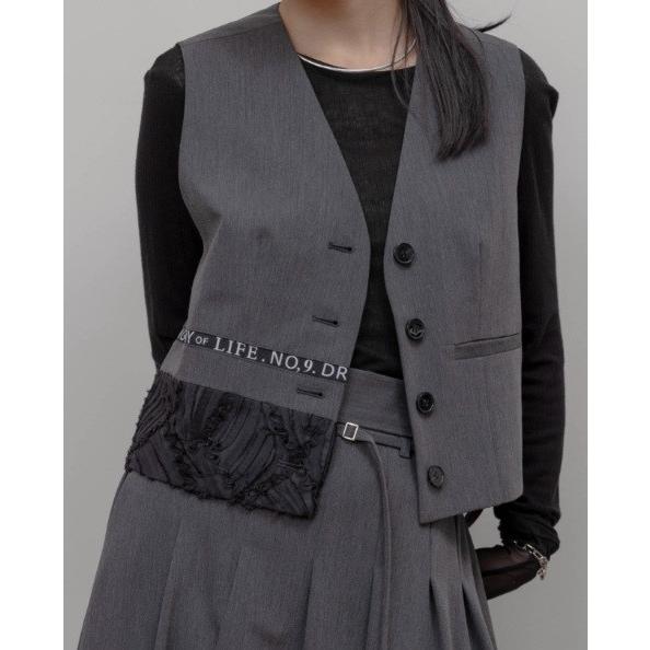 エイミーロウ Eimee Law ロゴテープチェックベスト 84311F-2 チェック ベスト ロゴ...