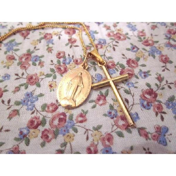 メダイ教会ネックレス（ゴールド&amp;クロス）