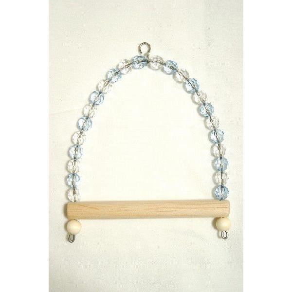 ことりちゃんブランコ(セキセイインコ、コザクラインコ用)Sサイズ：アクア