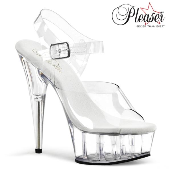 Pleaser プリーザー クリアヒール キャバ ヒール クリア サンダル 厚底 15 cm ヒール...