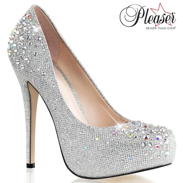 Pleaser プリーザー パンプス 厚底 13 cm ヒール レディース メンズ  ビジュー メッ...