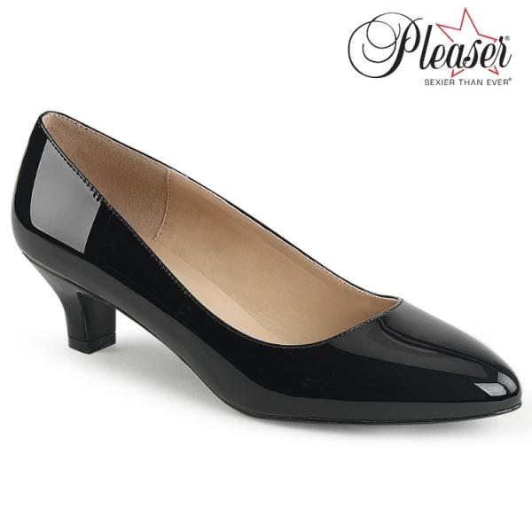 Pleaser プリーザー パンプス ローヒール 大きいサイズ 小さいサイズ 黒 ブラック エナメル...