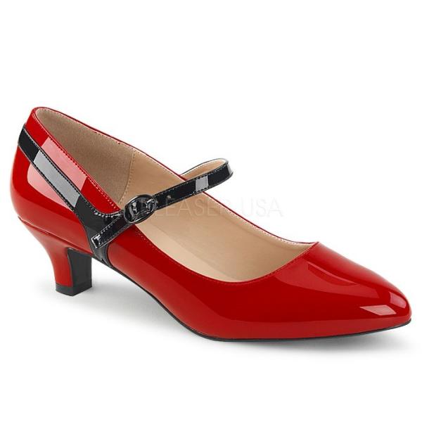 Pleaser プリーザー パンプス ローヒール 大きいサイズ 小さいサイズ 赤 レッド 黒 ブラッ...
