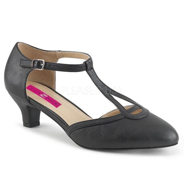 Pleaser プリーザー パンプス ローヒール 大きいサイズ 小さいサイズ 黒 ブラック 合皮 5...