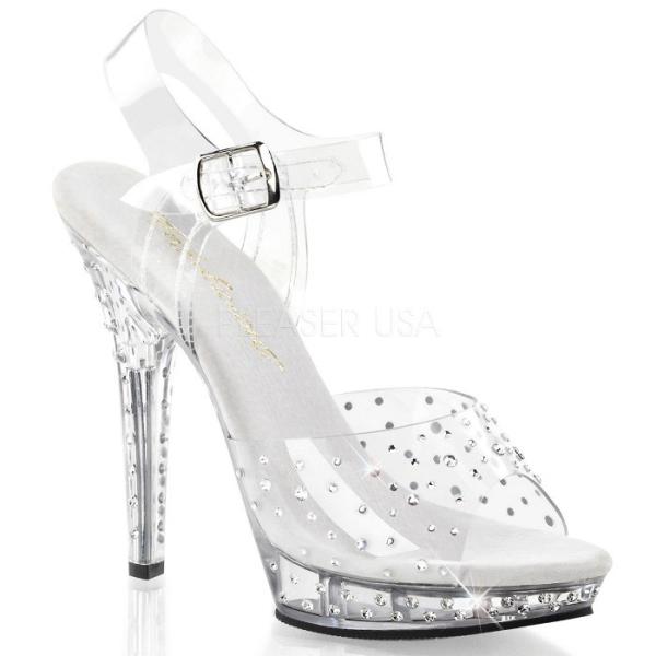 Pleaser プリーザー キャバ ヒール サンダル クリア 13 cm ヒール レディース メンズ...