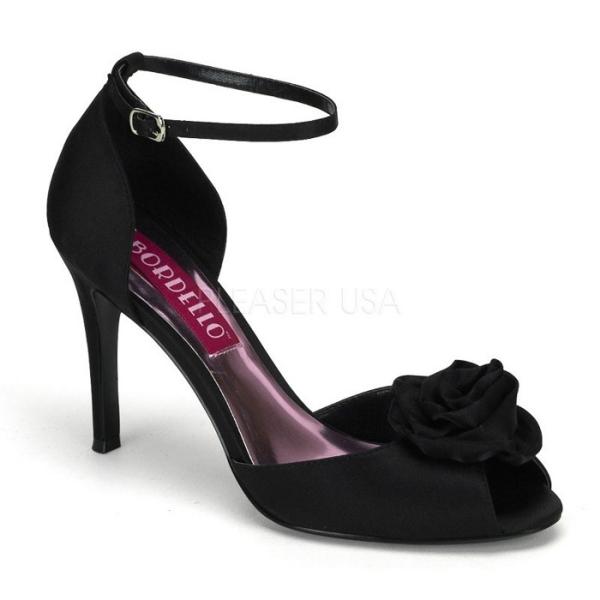 Pleaser プリーザー 薔薇のモチーフ かかとカバー アンクルベルト サンダル 9.5 cm ヒ...