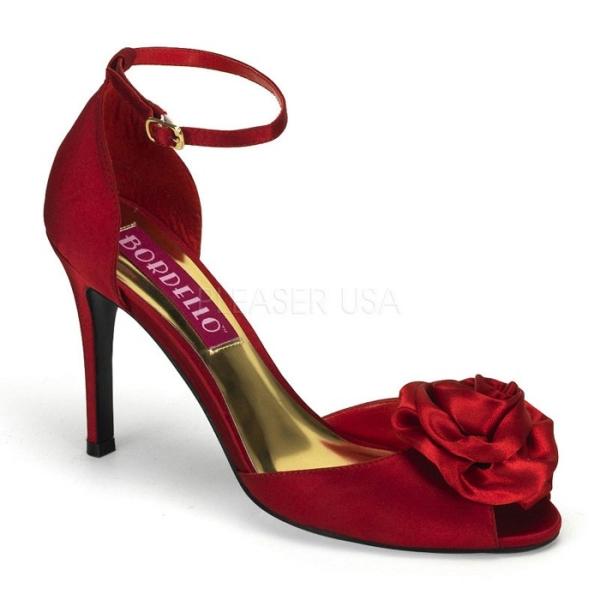 Pleaser プリーザー 薔薇のモチーフ かかとカバー アンクルベルト サンダル 9.5 cm ヒ...