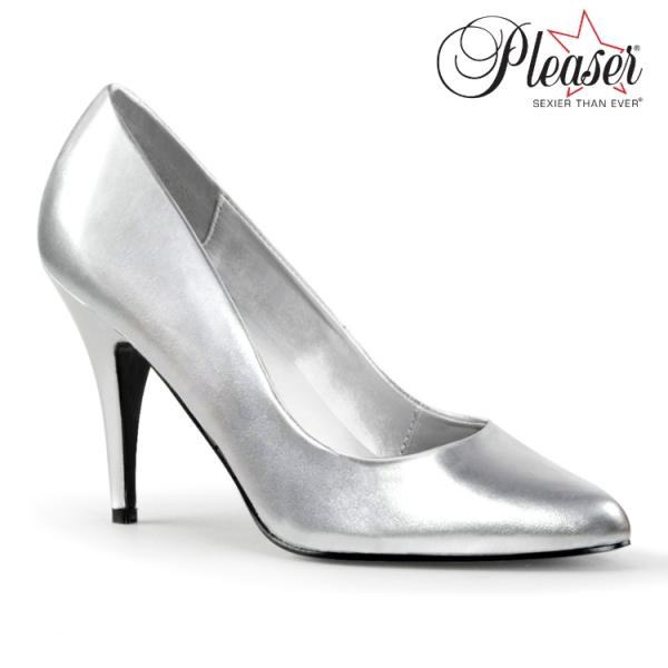 Pleaser プリーザー ハイヒール パンプス 銀色 シルバー 合皮 10 cm ヒール レディー...