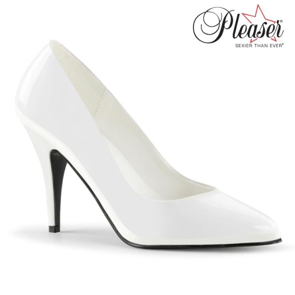 Pleaser プリーザー ハイヒール パンプス 白 ホワイト エナメル 10 cm ヒール 高め ...