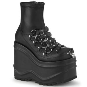 Demonia メンズ　厚底　ショート　ブーツ　28.0センチ　黒 Demonia(デモニア) SHAKER-60 ウェッジソールブーツ 厚底