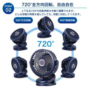 卓上扇風機 クリップ 小型 扇風機【2024年...の詳細画像4